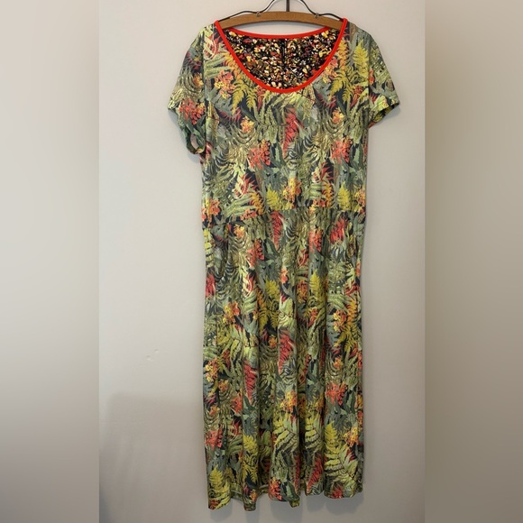 NWT Smash Woman’s XL Dropped Waist Dress Green with Pockets - Picture 1 of 11